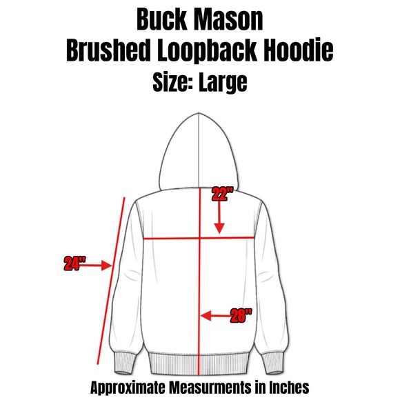 Buck Mason Brushed Loopback Hoodie Mens Large Olive Green Casual Modern - Picture 2 of 9